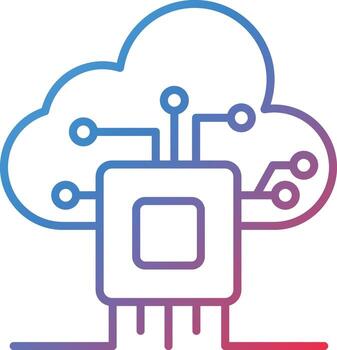 Cloud Based Architecture Vector Icon