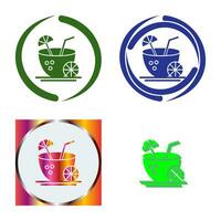 Coconut Drink Vector Icon