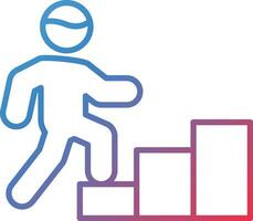 Person Climbing Stairs Vector Icon