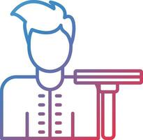 Man Cleaning Window Vector Icon