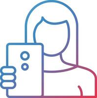 Woman Taking Selfie Vector Icon