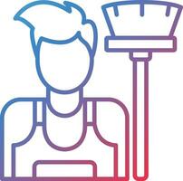 Cleaning Man Vector Icon