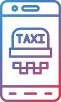 móvil Taxi vector icono