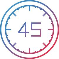 icono de vector de 45 minutos