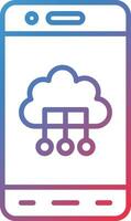 Mobile Cloud Vector Icon