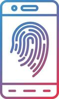 Mobile Fingerprint Vector Icon