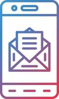 móvil correo vector icono