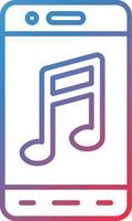 móvil música aplicación vector icono