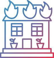 House On Fire Vector Icon