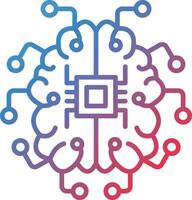 Brain Circuit Vector Icon