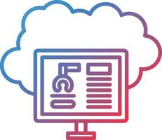 icono de vector de computación en la nube