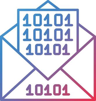 binario mensajes vector icono