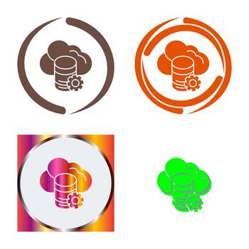 icono de vector de datos de nube