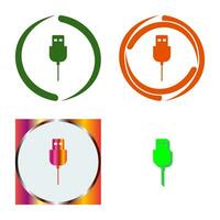 Unique USB Cable Vector Icon