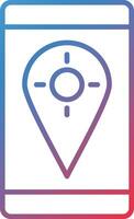 GPS fijo vector icono