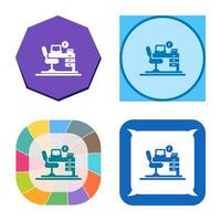 Office Desk Vector Icon