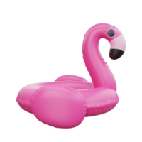 3d brincalhão Rosa flamingo flutuador png
