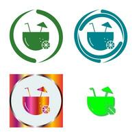 Coconut Drink Vector Icon