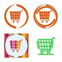 icono de vector de carrito de compras