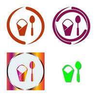 Spoon and Napkin Vector Icon