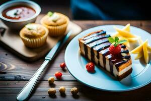 el mejor tarta de queso recetas para el vacaciones. generado por ai foto