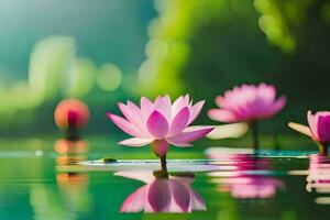 lotus flower, lotus, lotus flower, lotus flower, lotus flower,. AI-Generated photo