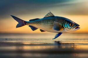 photo wallpaper fish, the sky, the sea, the sea, the sea, the sea,. AI-Generated
