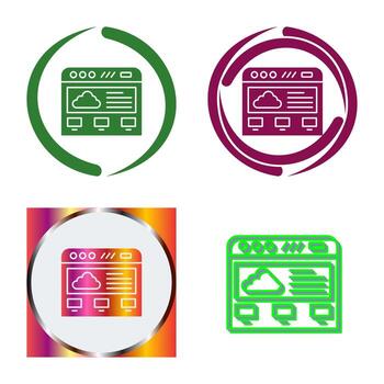 icono de vector de computación en la nube