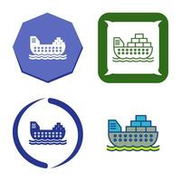 Cargo Ship Vector Icon