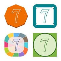 Number Seven Vector Icon