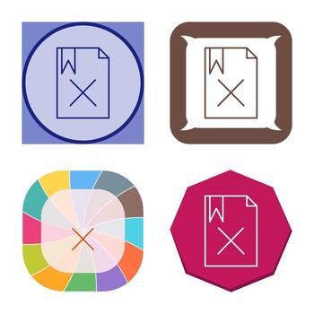 Unique Delete Vector Icon