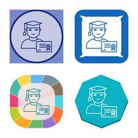 Unique Receiving Diploma Vector Icon