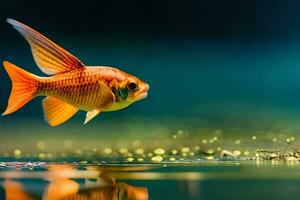 goldfish swimming in the water. AI-Generated photo