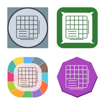 Table Data Vector Icon