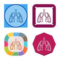 icono de vector de pulmones