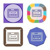 icono de vector de código de error