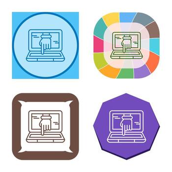 Computer Hacking Vector Icon