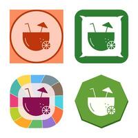 Coconut Drink Vector Icon