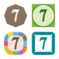 Number Seven Vector Icon