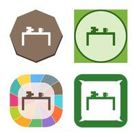 Unique Study Desk Vector Icon