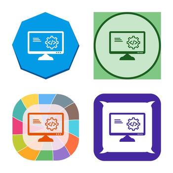 Unique Code Optimization Vector Icon