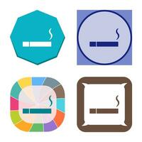 Unique Lit Cigarette Vector Icon