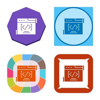 Web Coding Vector Icon