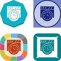 icono de vector de reloj de pared