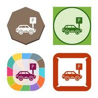 icono de vector de estacionamiento