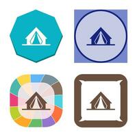 icono de vector de campamento