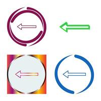 Unique Left Arrow Vector Icon