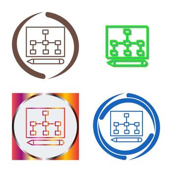 dibujar icono de vector de jerarquía