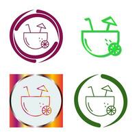 Coconut Drink Vector Icon