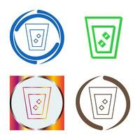 Unique White Russian Drink Vector Icon